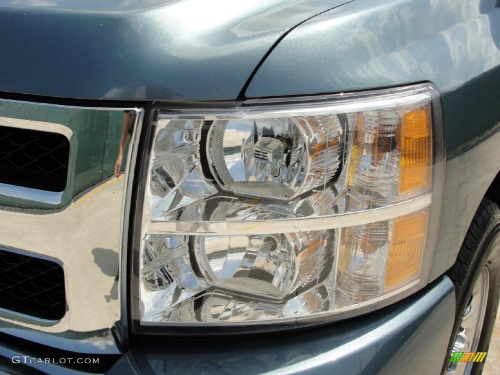 2009 Silverado 1500 LT Crew Cab - Blue Granite Metallic / Dark Titanium photo #10