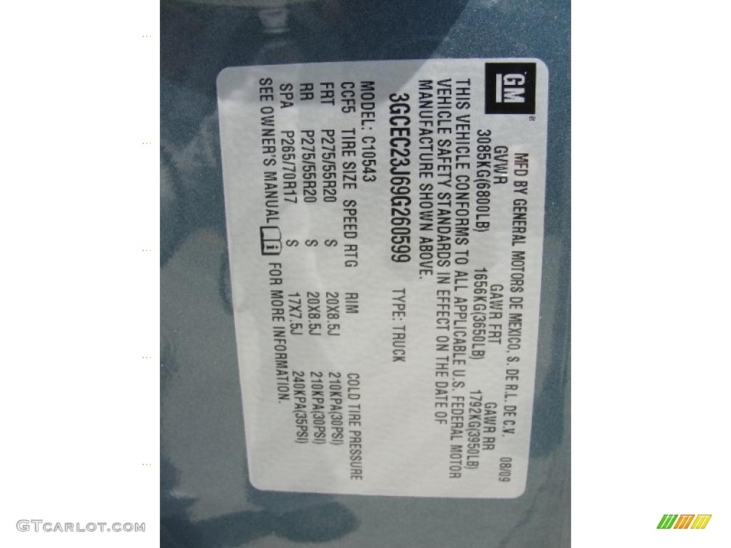 2009 Silverado 1500 LT Crew Cab - Blue Granite Metallic / Dark Titanium photo #46