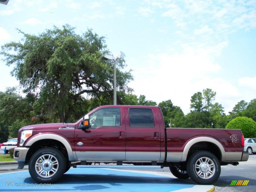 Royal Red Metallic 2011 Ford F350 Super Duty King Ranch Crew Cab 4x4 Exterior Photo #34156555