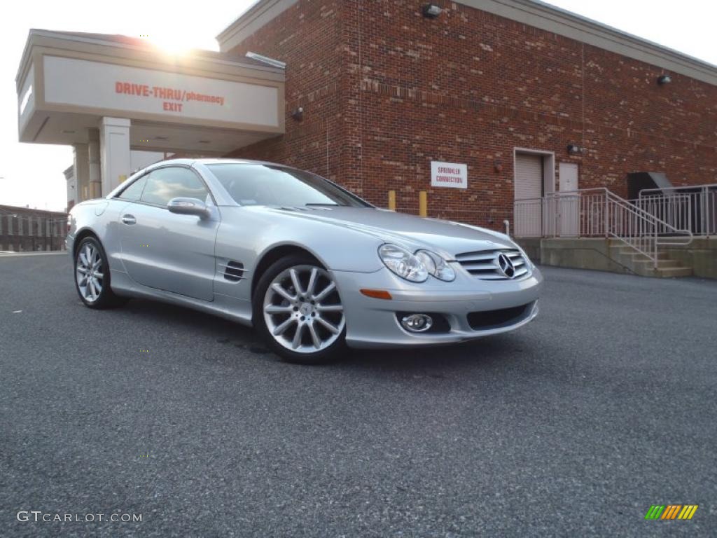 Diamond Silver Metallic 2007 Mercedes-Benz SL 550 Roadster Exterior Photo #34157376