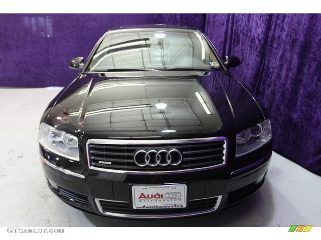2005 A8 L 4.2 quattro - Brilliant Black / Black/Amaretto photo #2
