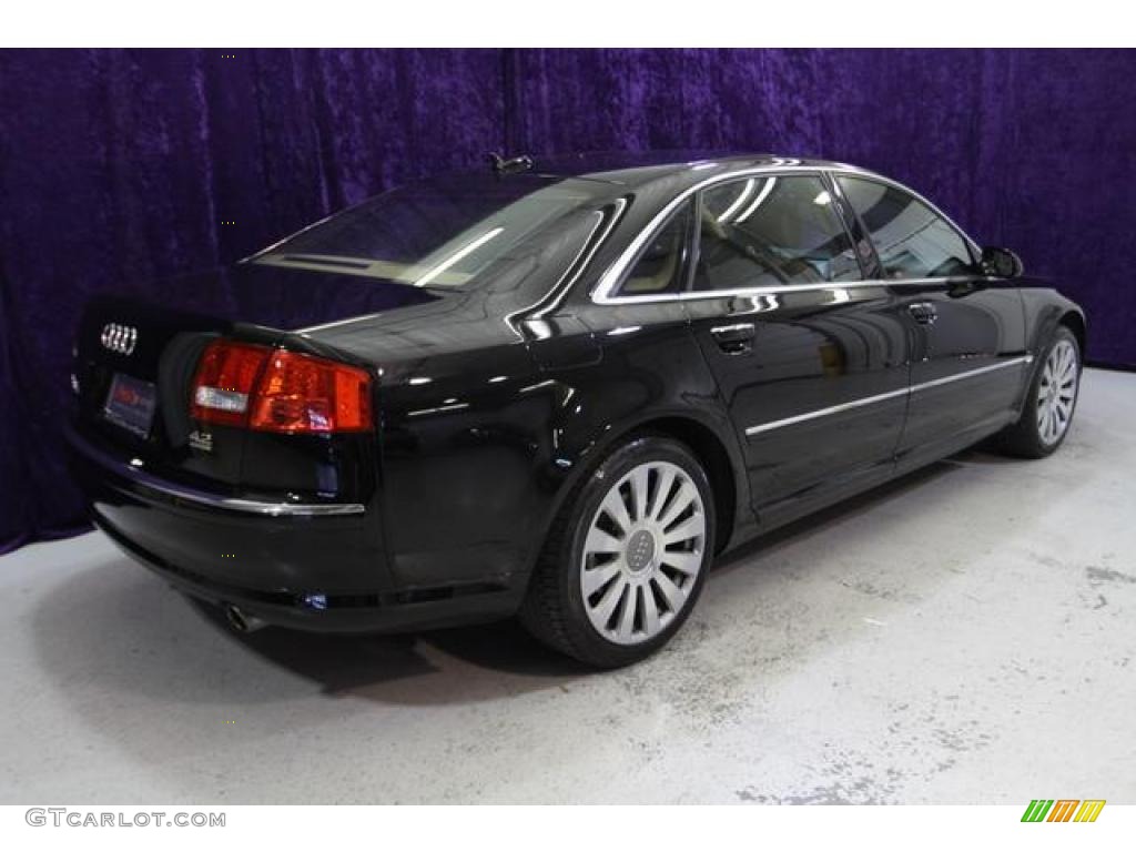 2005 A8 L 4.2 quattro - Brilliant Black / Black/Amaretto photo #4