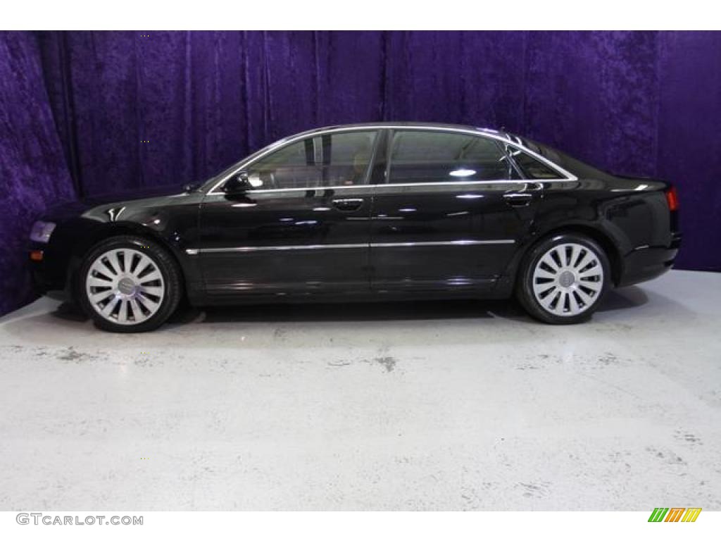 2005 A8 L 4.2 quattro - Brilliant Black / Black/Amaretto photo #5