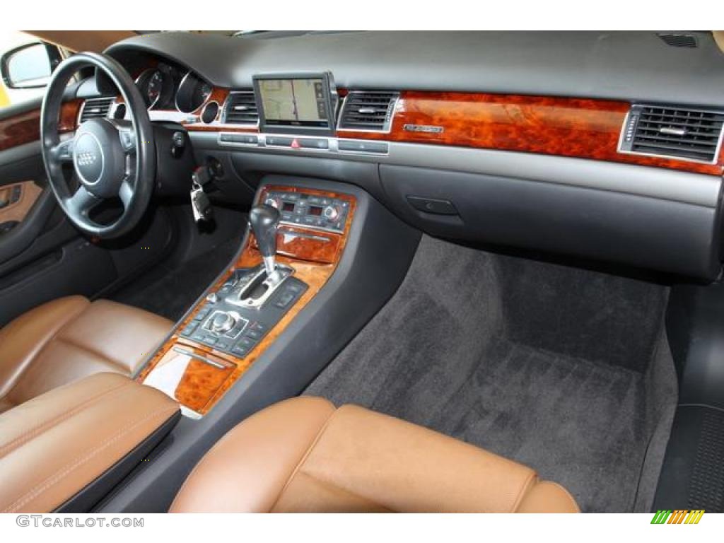 2005 A8 L 4.2 quattro - Brilliant Black / Black/Amaretto photo #10