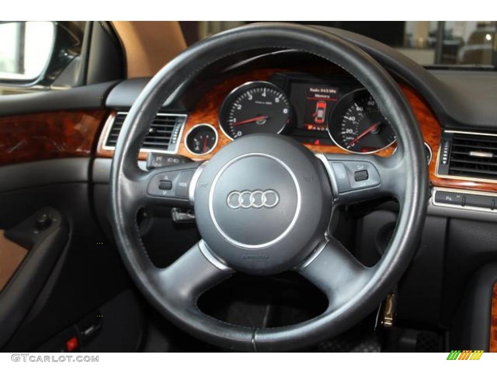 2005 A8 L 4.2 quattro - Brilliant Black / Black/Amaretto photo #30