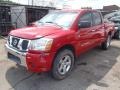 2007 Red Alert Nissan Titan SE Crew Cab 4x4  photo #3