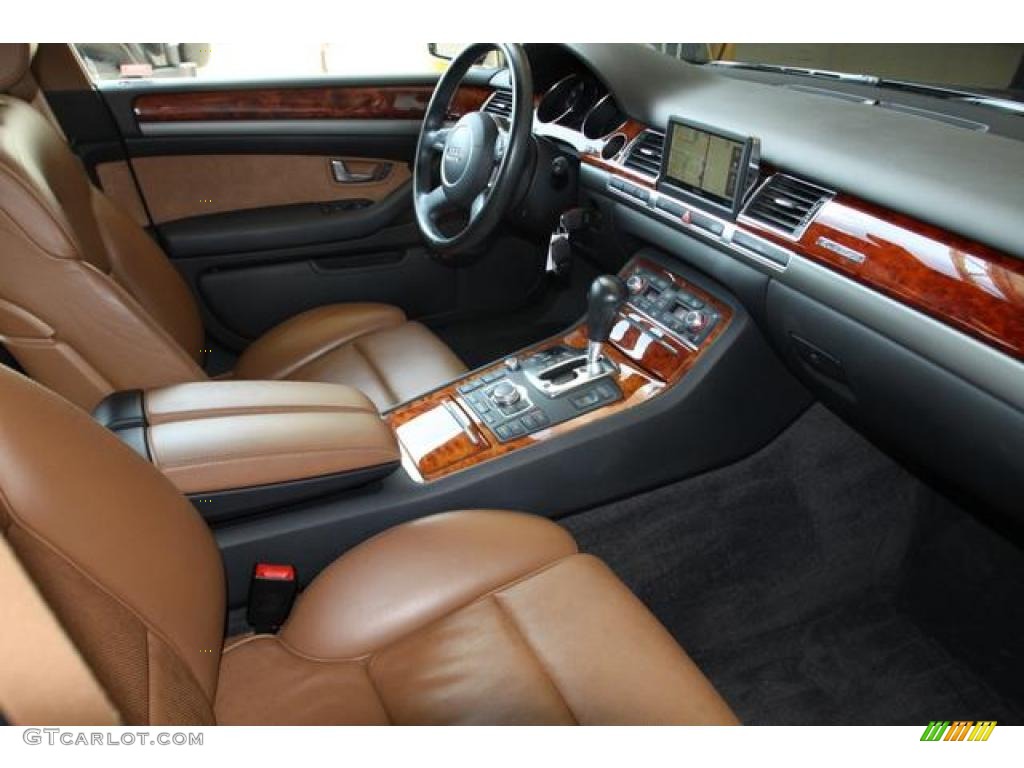 2005 A8 L 4.2 quattro - Brilliant Black / Black/Amaretto photo #37