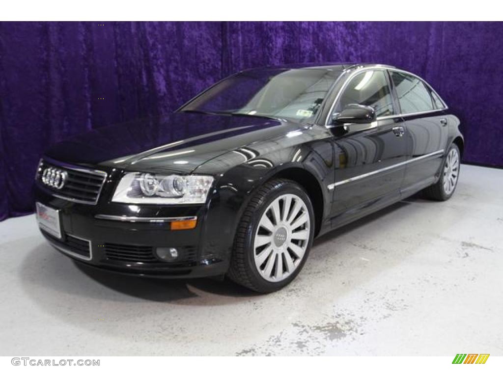 2005 A8 L 4.2 quattro - Brilliant Black / Black/Amaretto photo #48