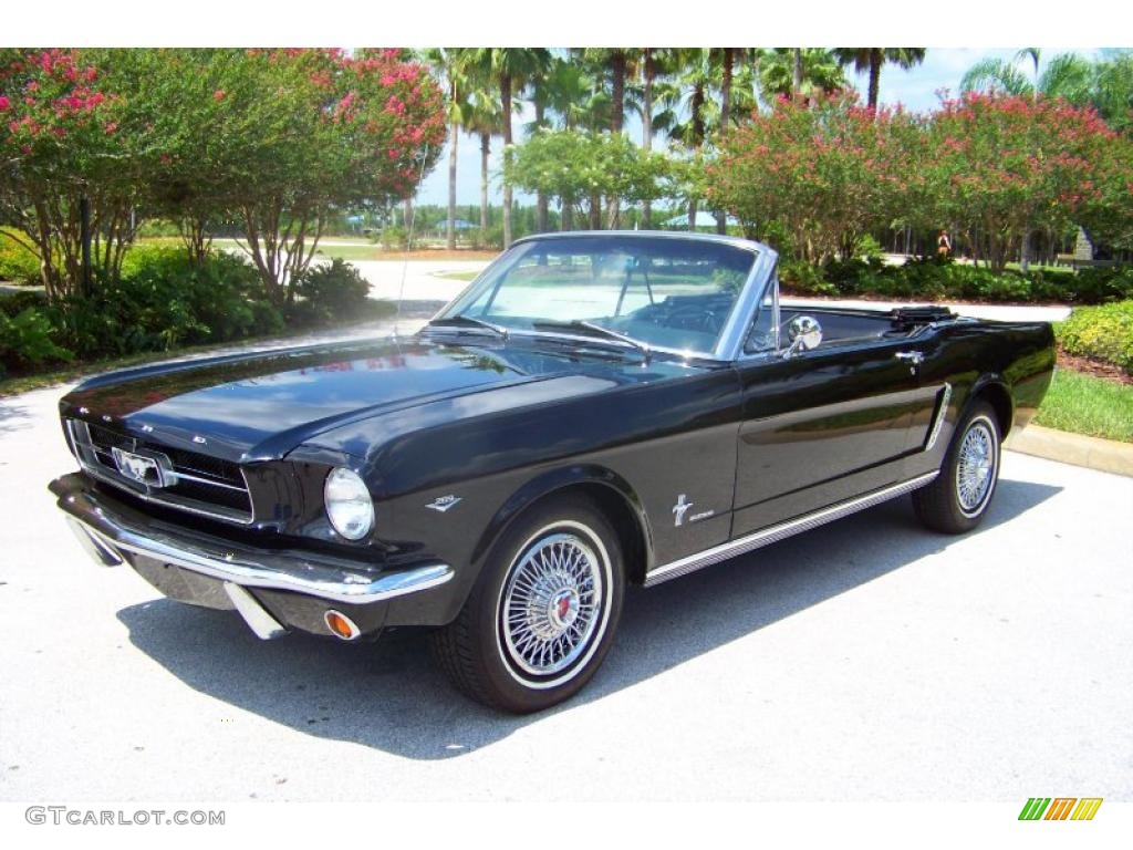 1965 Mustang Convertible - Raven Black / Black photo #1