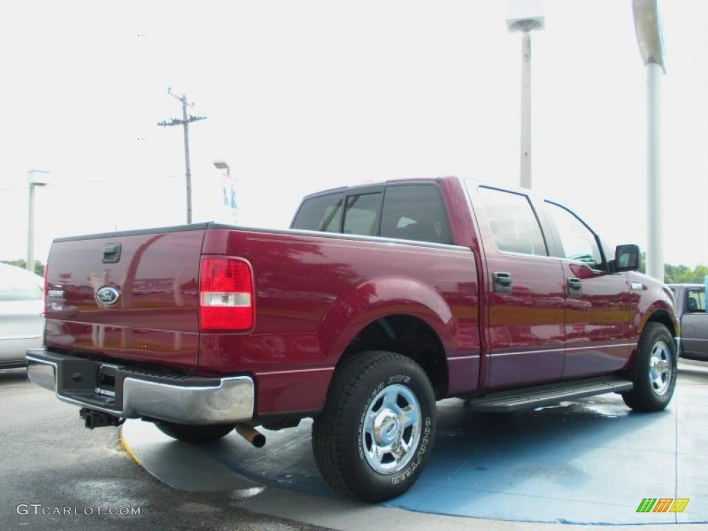 2005 F150 XLT SuperCrew - Dark Toreador Red Metallic / Medium Flint/Dark Flint Grey photo #5