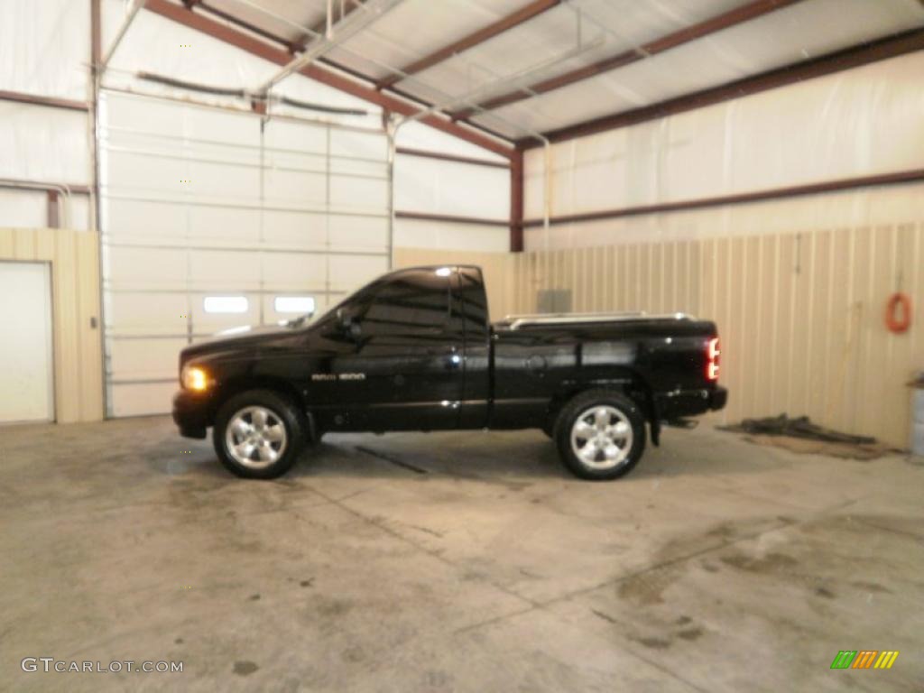 2003 Ram 1500 SLT Regular Cab 4x4 - Black / Dark Slate Gray photo #2