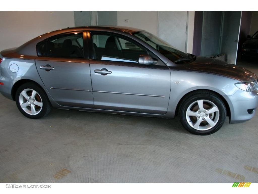 2005 MAZDA3 i Sedan - Titanium Gray Metallic / Black photo #4