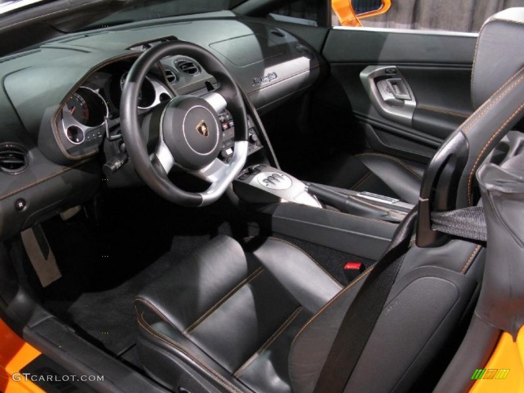 2008 Gallardo Spyder E-Gear - Arancio Borealis (Orange) / Nero Perseus photo #7