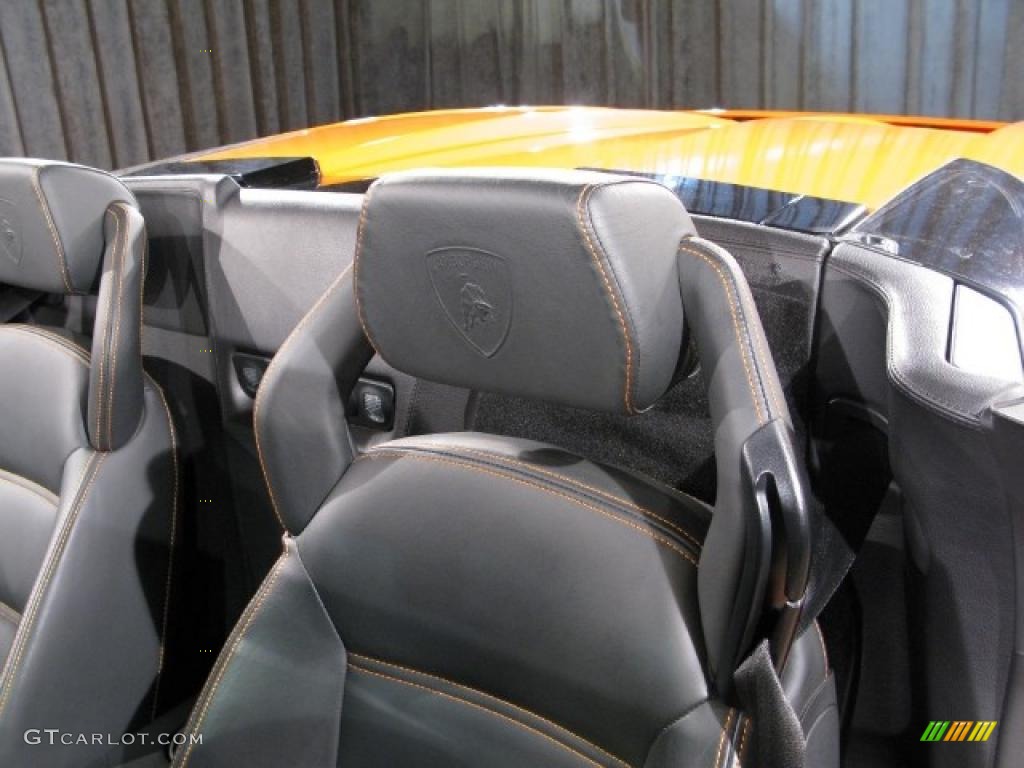2008 Gallardo Spyder E-Gear - Arancio Borealis (Orange) / Nero Perseus photo #16