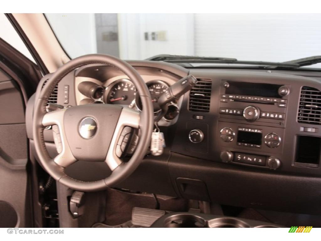 2011 Silverado 1500 LT Extended Cab 4x4 - Taupe Gray Metallic / Ebony photo #8