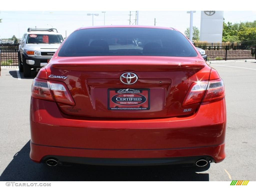 2007 Camry SE V6 - Barcelona Red Metallic / Dark Charcoal photo #3
