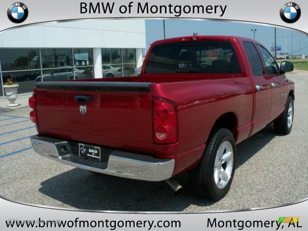 2007 Ram 1500 SLT Quad Cab - Inferno Red Crystal Pearl / Medium Slate Gray photo #4