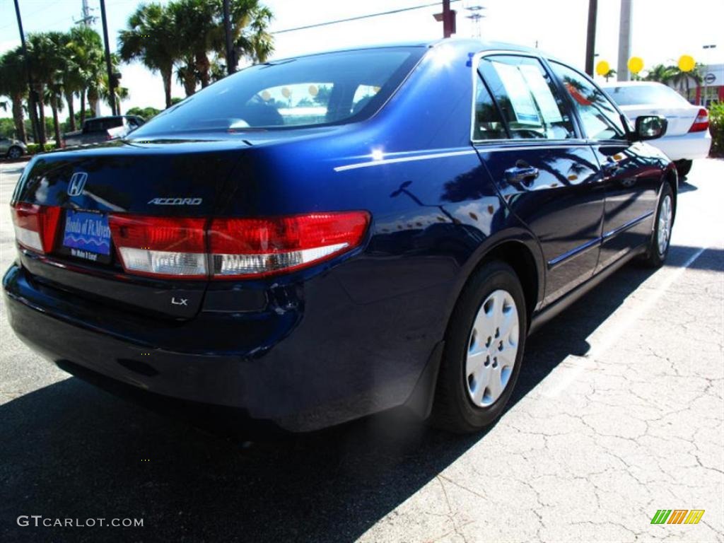 2003 Accord LX Sedan - Eternal Blue Pearl / Gray photo #3