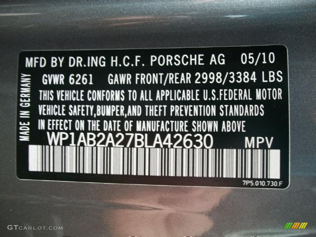 2011 Cayenne S - Meteor Grey Metallic / Black photo #35