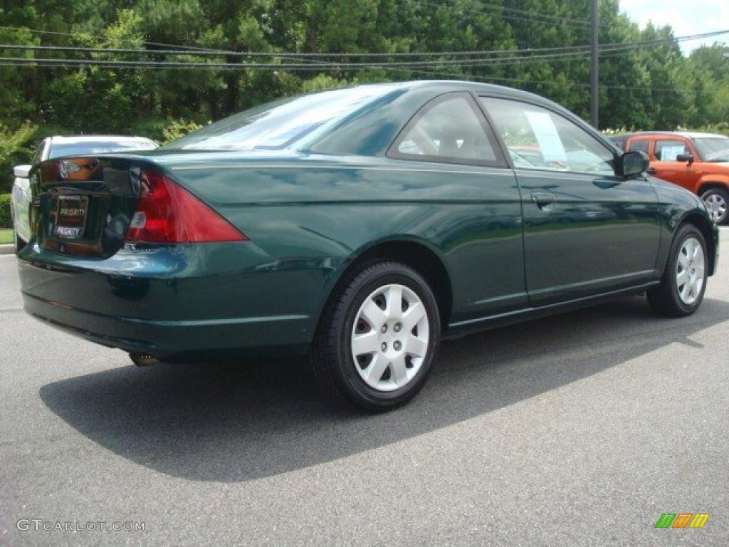 2001 Civic EX Coupe - Clover Green / Beige photo #5