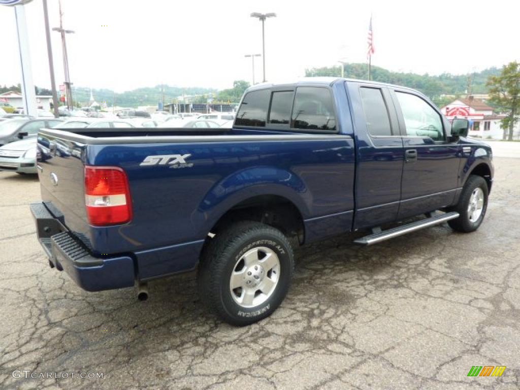 2007 F150 STX SuperCab 4x4 - Dark Blue Pearl Metallic / Medium Flint photo #4