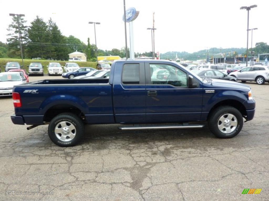 2007 F150 STX SuperCab 4x4 - Dark Blue Pearl Metallic / Medium Flint photo #5