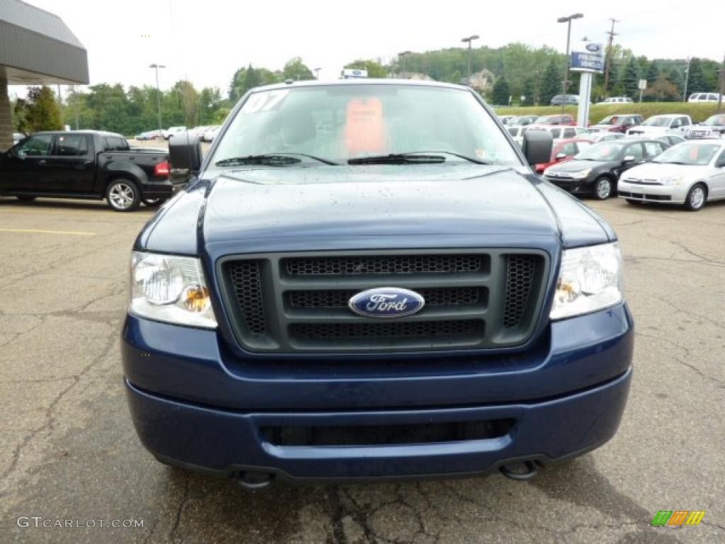 2007 F150 STX SuperCab 4x4 - Dark Blue Pearl Metallic / Medium Flint photo #7