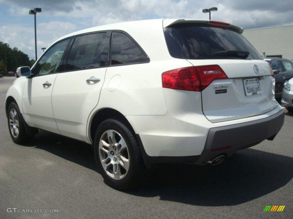 2007 MDX Technology - Aspen White Pearl / Taupe photo #4
