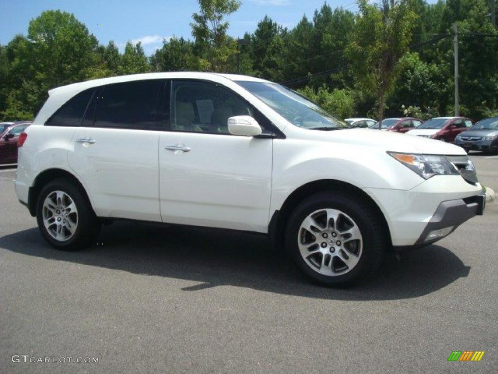 2007 MDX Technology - Aspen White Pearl / Taupe photo #7