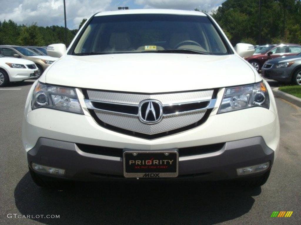 2007 MDX Technology - Aspen White Pearl / Taupe photo #9