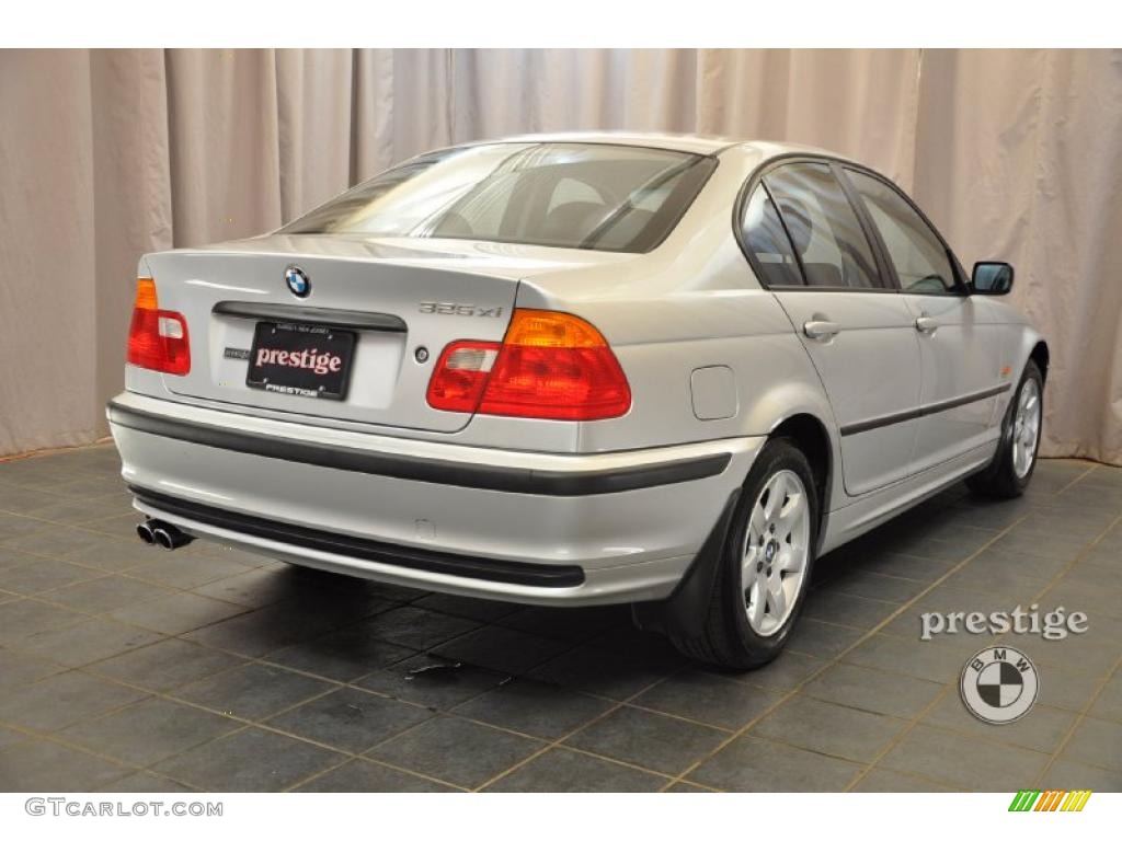 2001 3 Series 325xi Sedan - Titanium Silver Metallic / Black photo #2