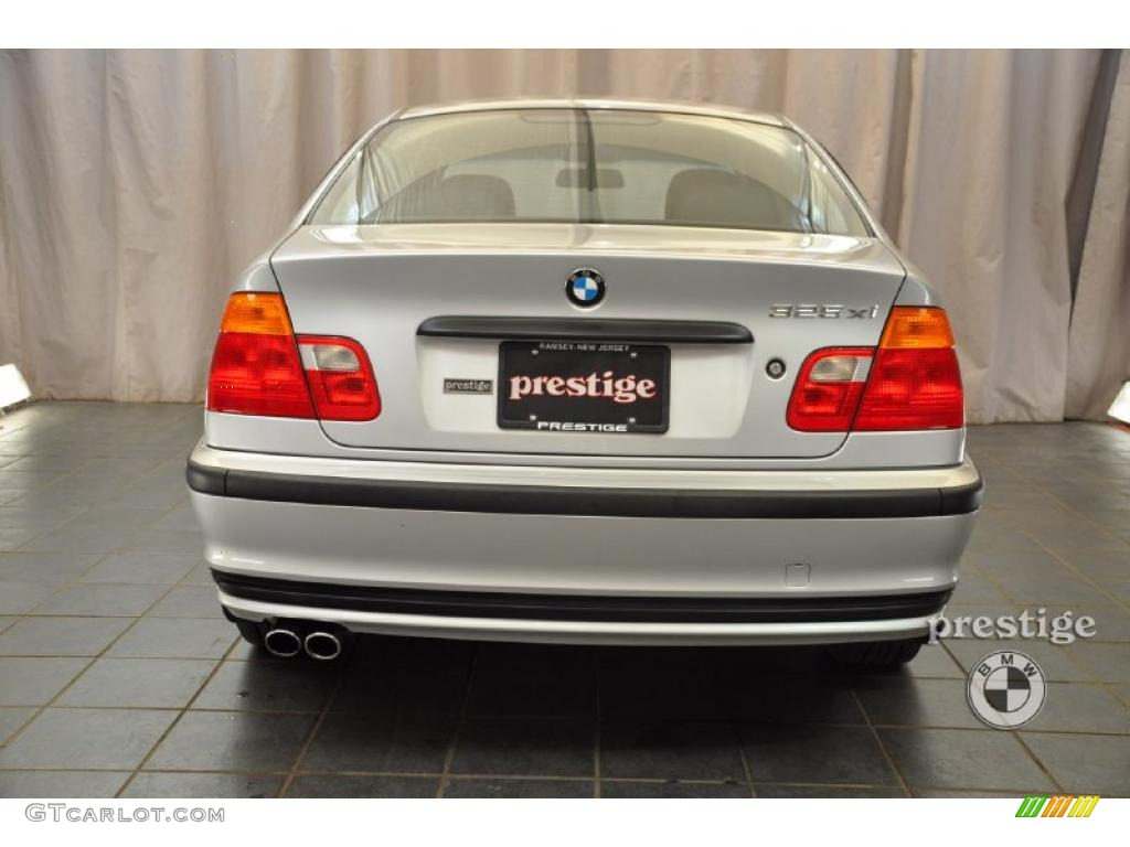2001 3 Series 325xi Sedan - Titanium Silver Metallic / Black photo #3