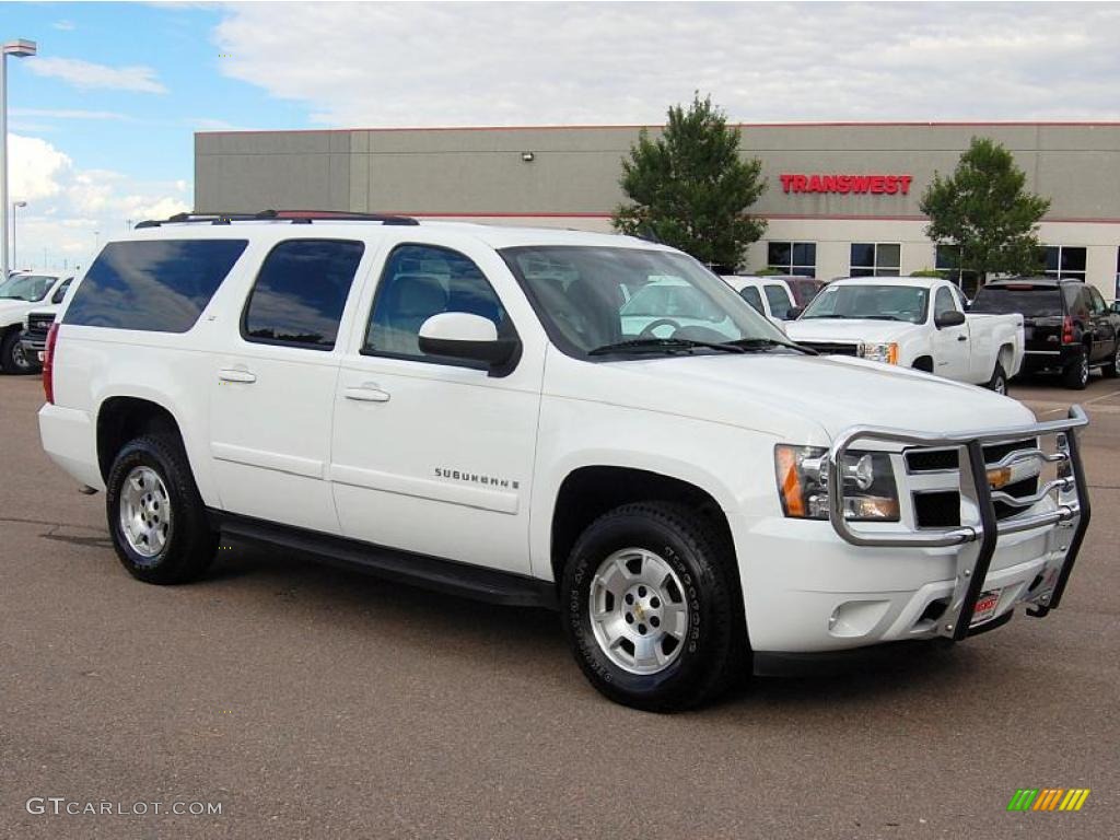 2007 Suburban 1500 LT 4x4 - Summit White / Light Cashmere photo #1