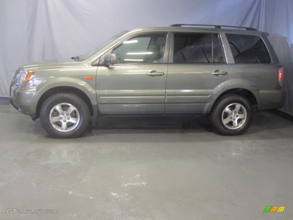 2008 Pilot EX-L 4WD - Aberdeen Green Metallic / Gray photo #2