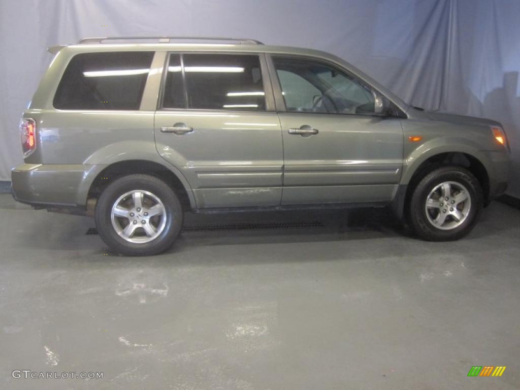 2008 Pilot EX-L 4WD - Aberdeen Green Metallic / Gray photo #4