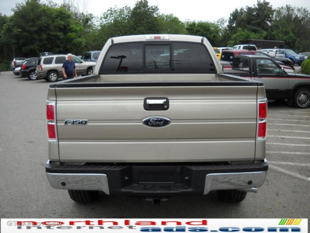 2010 F150 XLT SuperCab 4x4 - Pueblo Gold Metallic / Tan photo #7