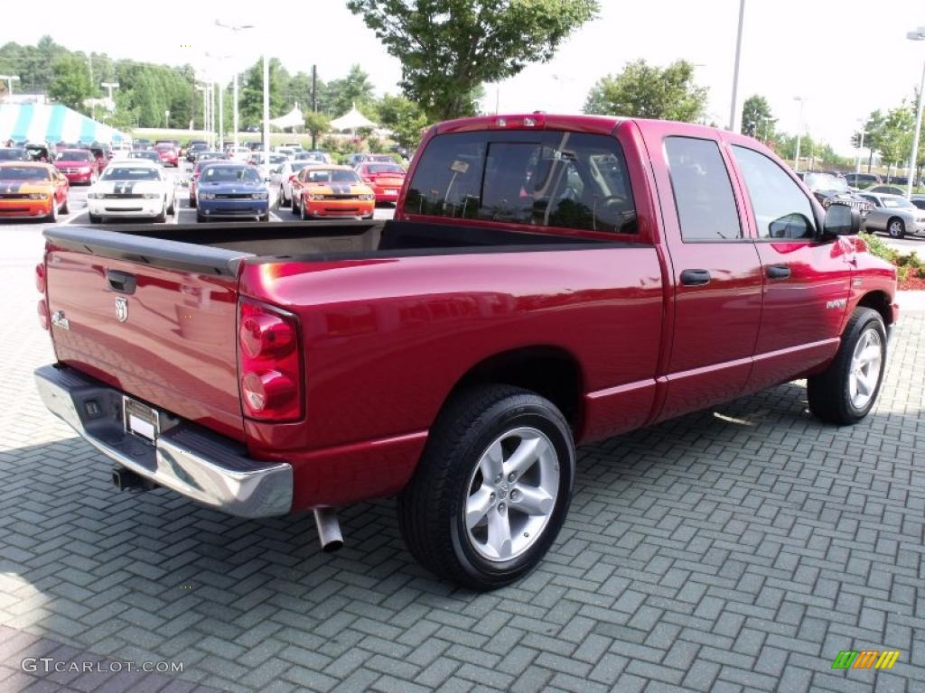 2008 Ram 1500 Big Horn Edition Quad Cab - Inferno Red Crystal Pearl / Medium Slate Gray photo #5