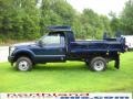 2011 Dark Blue Pearl Ford F350 Super Duty XL Regular Cab 4x4 Chassis Dump Truck  photo #1