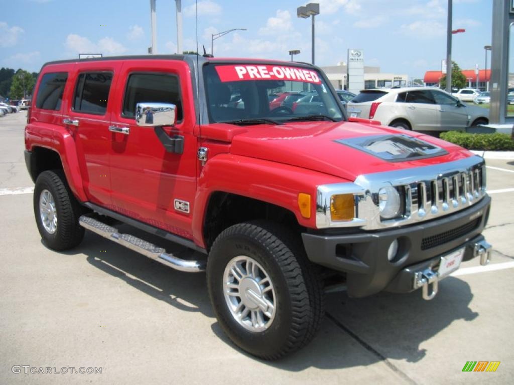 2006 H3  - Victory Red / Ebony Black photo #2