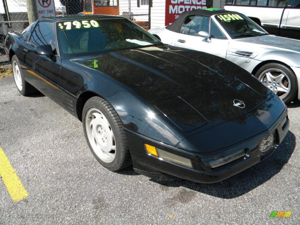 1992 Corvette Coupe - Black / Gray photo #3