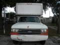 1990 Oxford White Ford F350 XLT Regular Cab 4x4 Chassis Moving Truck  photo #2