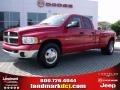 Flame Red 2003 Dodge Ram 3500 Laramie Quad Cab Dually