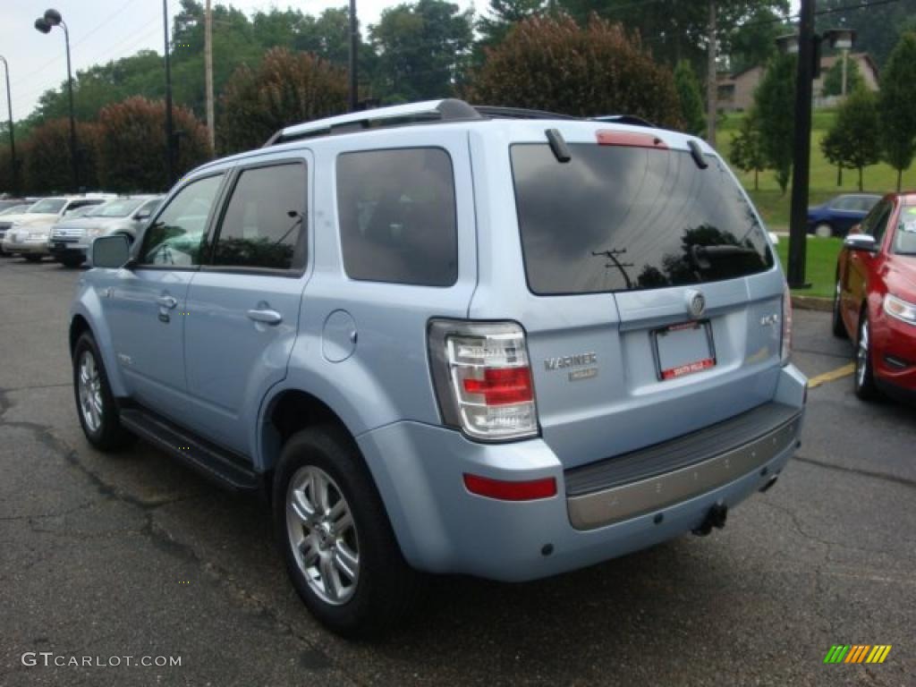 2008 Mariner V6 Premier 4WD - Light Ice Blue Metallic / Black photo #2