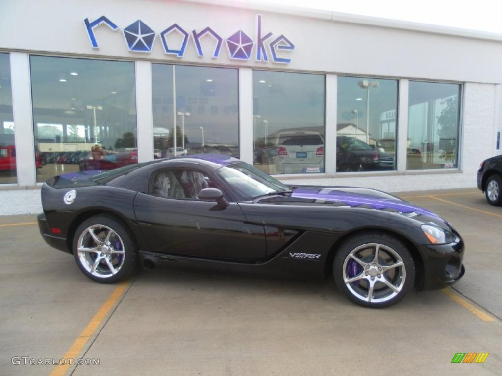 2010 Viper SRT10 Roanoke Dodge Edition Coupe - Viper Black/Purple / Black photo #1