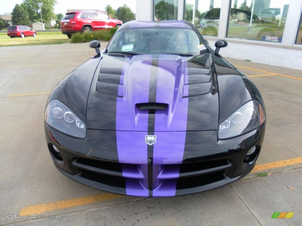 2010 Viper SRT10 Roanoke Dodge Edition Coupe - Viper Black/Purple / Black photo #2