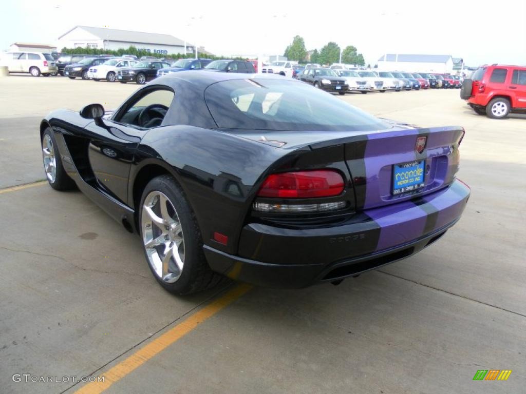 2010 Viper SRT10 Roanoke Dodge Edition Coupe - Viper Black/Purple / Black photo #5