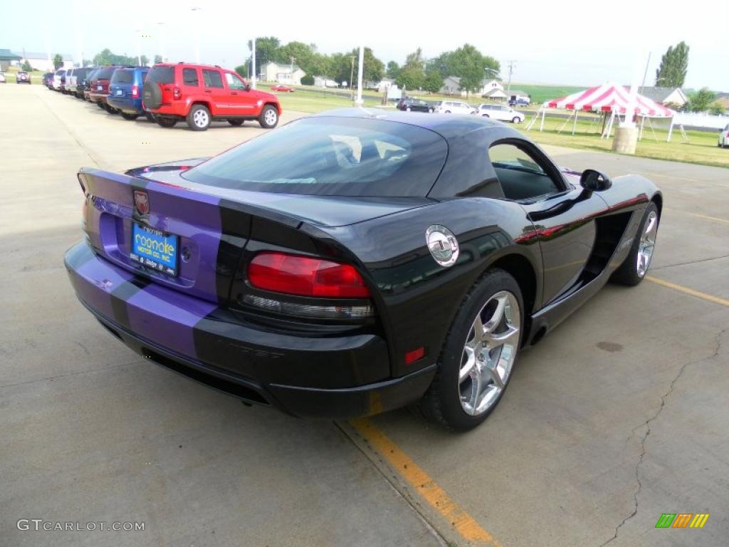 2010 Viper SRT10 Roanoke Dodge Edition Coupe - Viper Black/Purple / Black photo #6