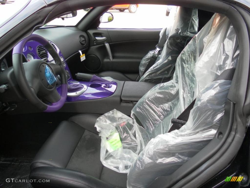 2010 Viper SRT10 Roanoke Dodge Edition Coupe - Viper Black/Purple / Black photo #10