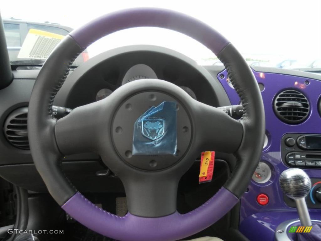 2010 Viper SRT10 Roanoke Dodge Edition Coupe - Viper Black/Purple / Black photo #12
