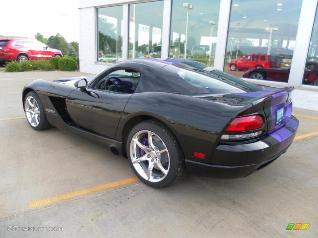 2010 Viper SRT10 Roanoke Dodge Edition Coupe - Viper Black/Purple / Black photo #31